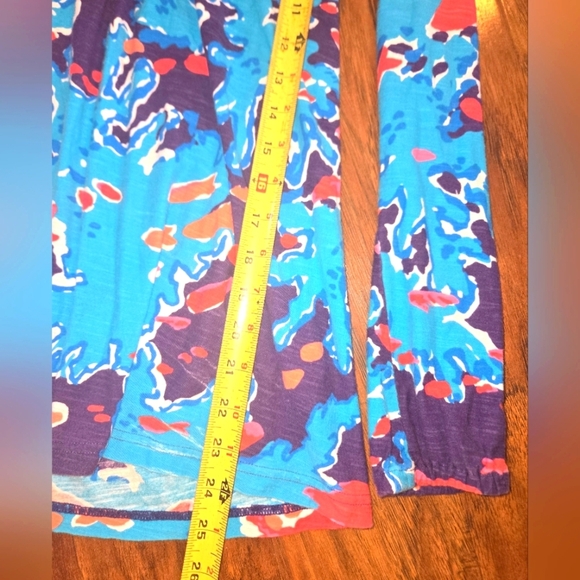Lilly Pulitzer Reef Me Up Blue Coral Print XS Cotton Tunic - Picture 6 of 9
